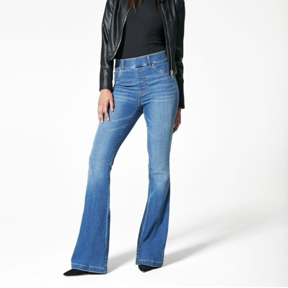 Spanx High Rise Flare Pull On Jeans Tall NWT